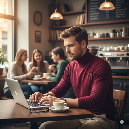 SUÉTER PREMIUM DE CACHEMIRA PARA HOMBRE | Hilo suave y cómodo con un corte moderno para negocios y ocio. 👔