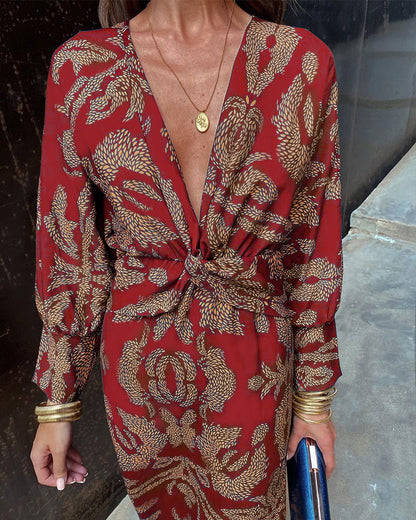 AKIRA– VESTIDO ELEGANTE DE ESCOTE EN V
