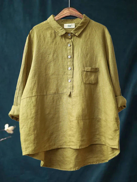 Rhea – Camisa de lino para mujer con estilo atemporal