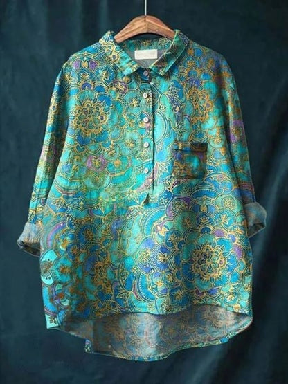 Lily – Blusa con estampado floral y corte favorecedor