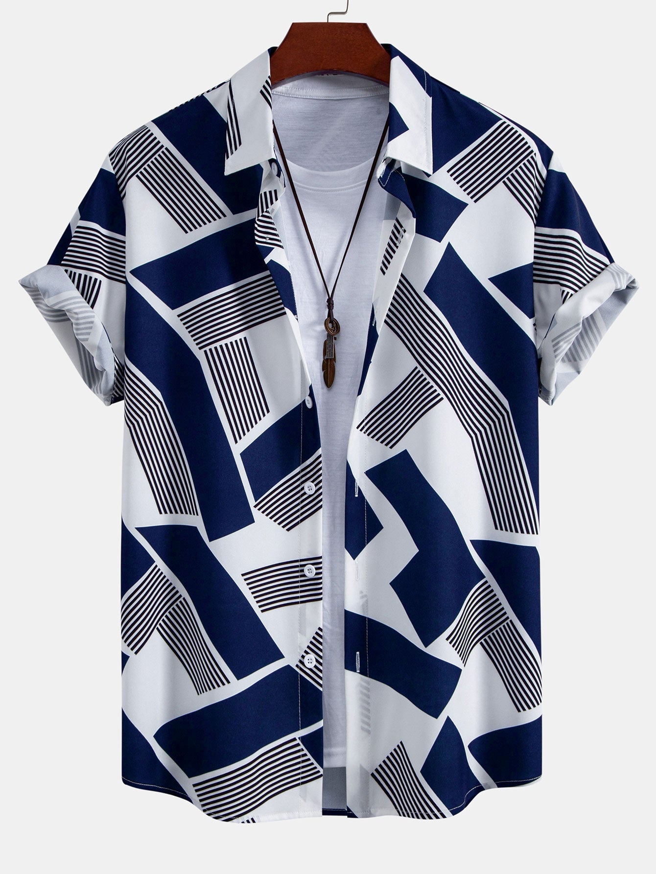 CONJUNTO Camisa de Botones y Pantalones Cortos de Baño