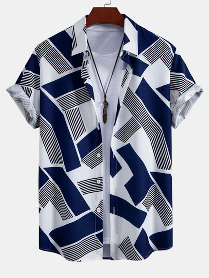 CONJUNTO Camisa de Botones y Pantalones Cortos de Baño