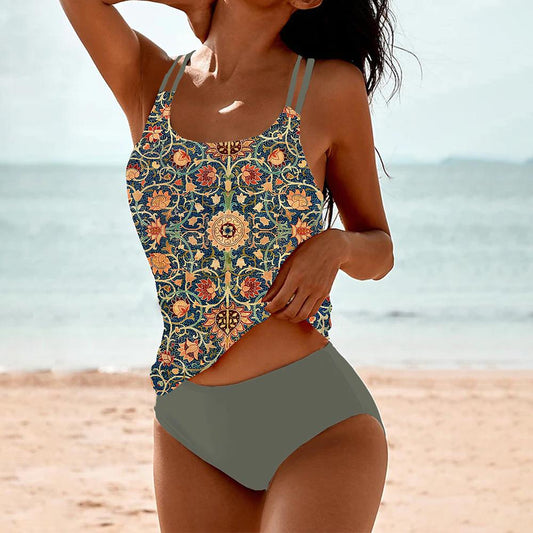 Celise – Conjunto de top y braguita de bikini con estilo tropical