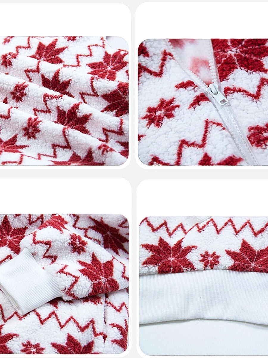 CARDIGAN NAVIDEÑO DE ESTAMPADO GEOMÉTRICO