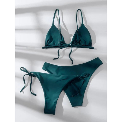 Beach Glow Trio – Bikini de 3 piezas con dos braguitas combinables