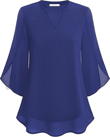 Celest – Blusa de Gasa con Capas para Mujer