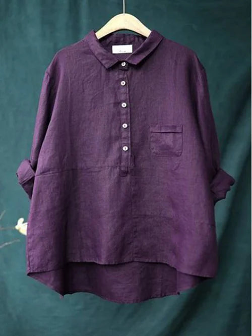 Rhea – Camisa de lino para mujer con estilo atemporal