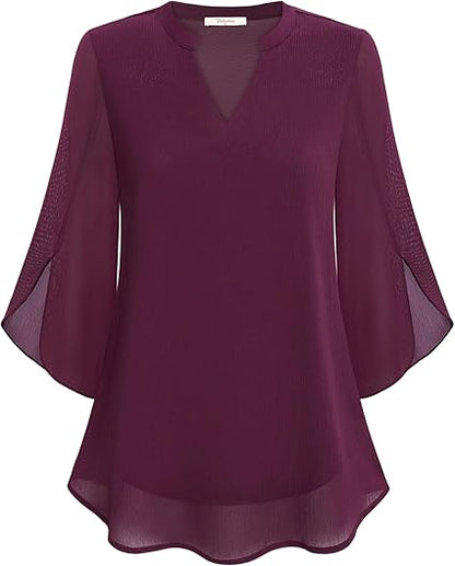 Ginger – Blusa de capas con elegancia casual