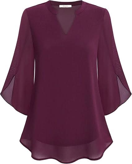 Celest – Blusa de Gasa con Capas para Mujer