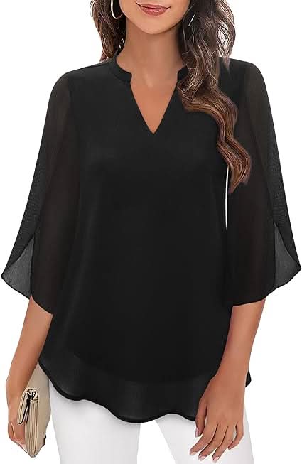 Celest – Blusa de Gasa con Capas para Mujer