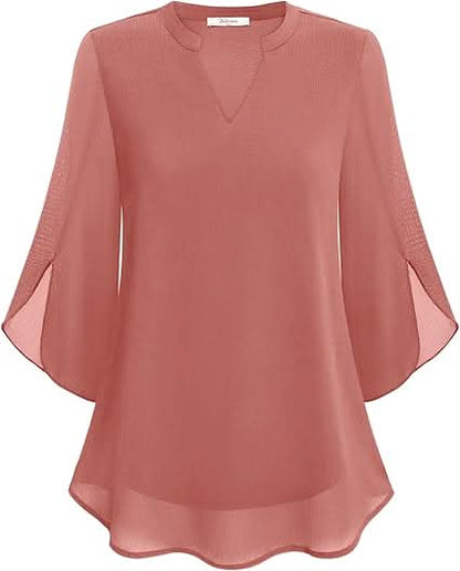Celest – Blusa de Gasa con Capas para Mujer