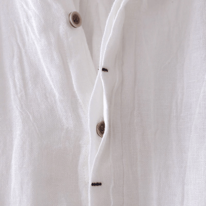David – Camisa de Lino de Manga Corta para Hombre