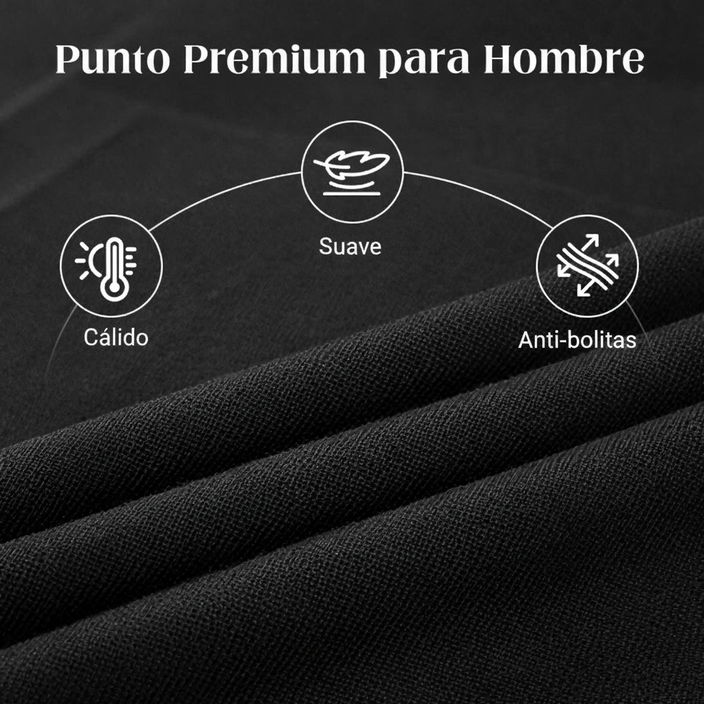 SUÉTER PREMIUM DE CACHEMIRA PARA HOMBRE | Hilo suave y cómodo con un corte moderno para negocios y ocio. 👔