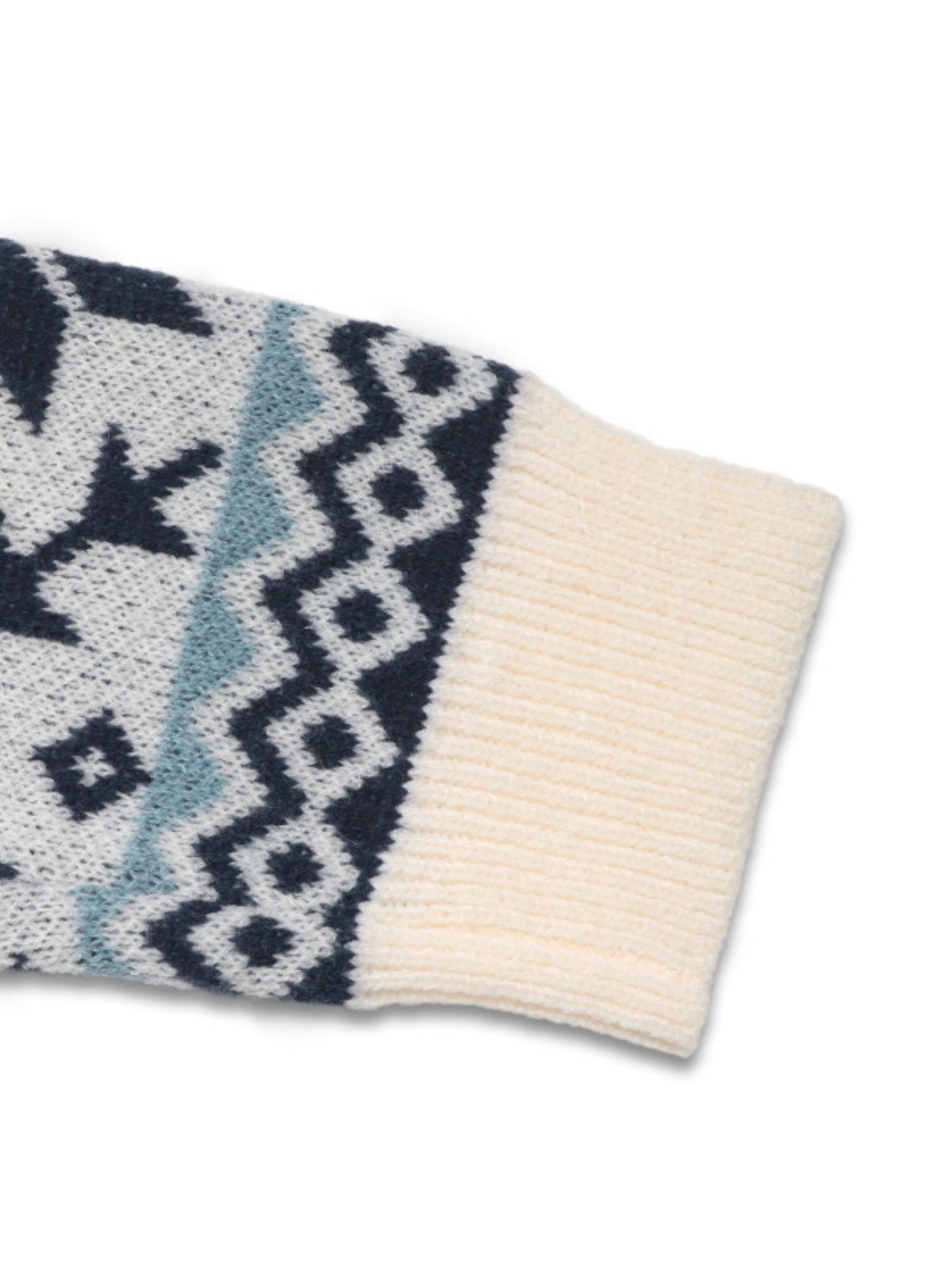 JERSEY AZUL GEOMÉTRICO CON COPOS DE NIEVE