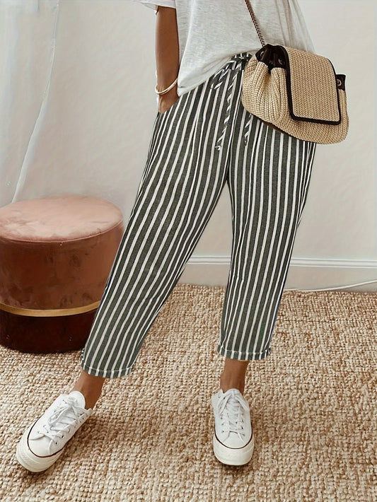 Ava – Pantalones Culotte de Rayas