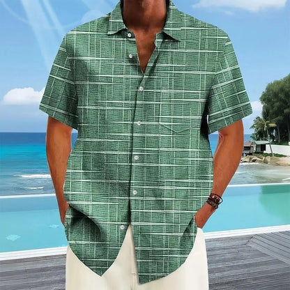 Gael – Camisa de Rayas a Cuadros de Estilo Moderno