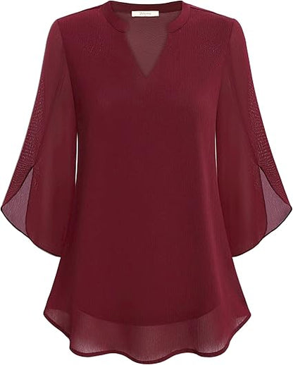 Ginger – Blusa de capas con elegancia casual