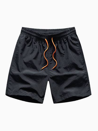 Camisa de Botón con Estampado Geométrico Atómico y Pantalones Cortos de Baño