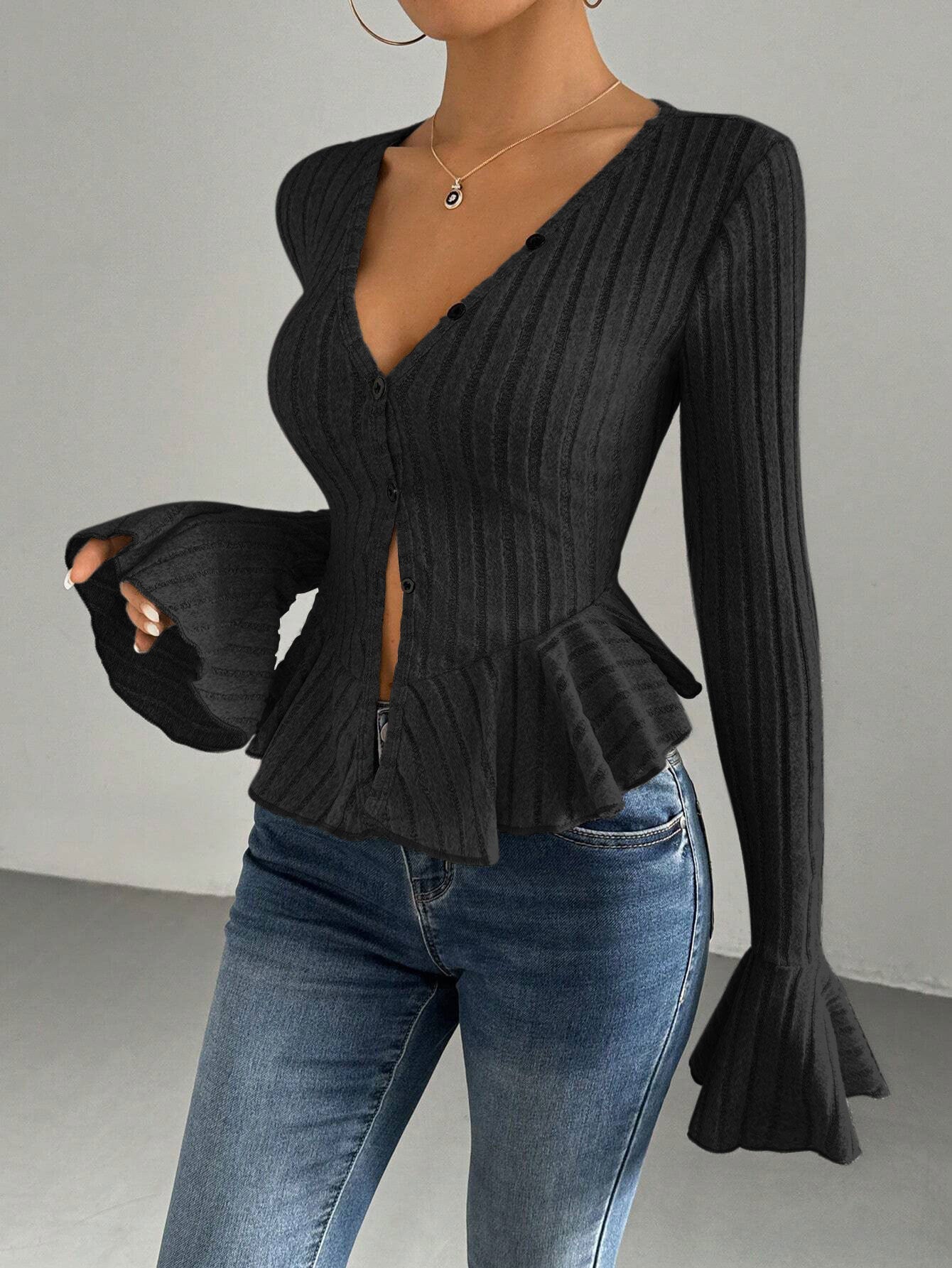 ELVARA | TOP ELEGANTE CON VOLANTES