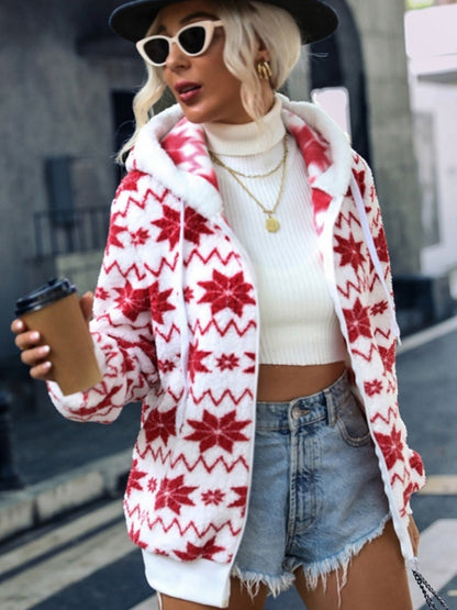 CARDIGAN NAVIDEÑO DE ESTAMPADO GEOMÉTRICO