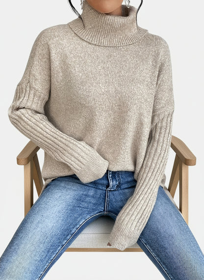 SUÉTER DE CUELLO ALTO LARGO™ | CALIDEZ ELEGANTE