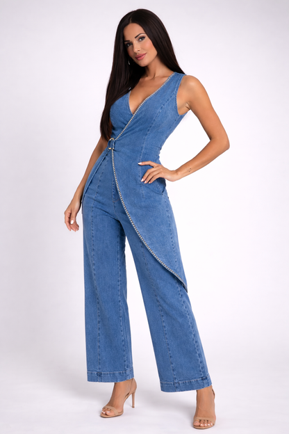 DENISSE | MONO DENIM ASIMÉTRICO