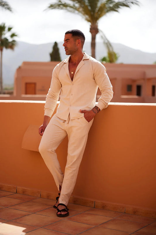 Joe – Conjunto de lino fresco para hombre