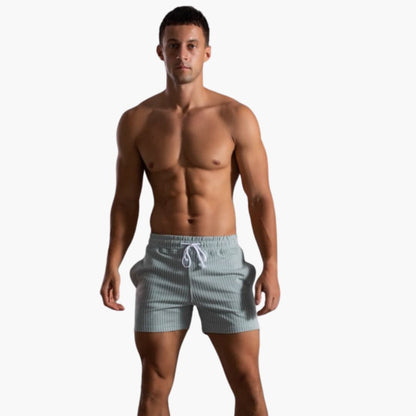 Shorts de Rayas con Cordón – Para Hombre con Estilo de Verano
