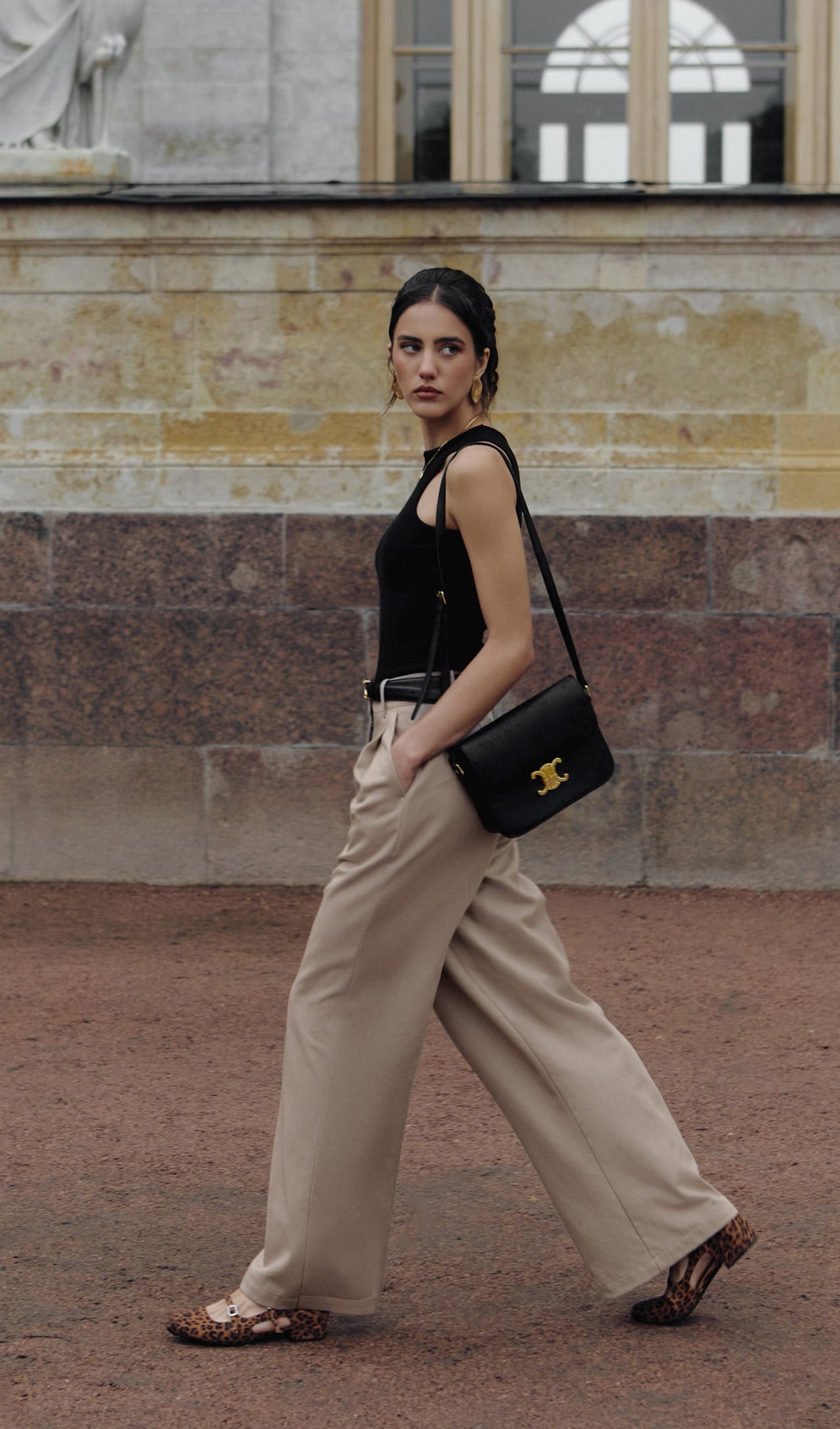 PANTALÓN DE PINZA HOLGADO DE ALGODÓN