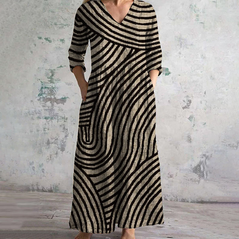 EVE – Vestido Vintage de Rayas