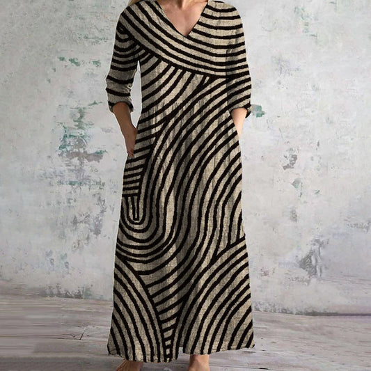 EVE – Vestido Vintage de Rayas