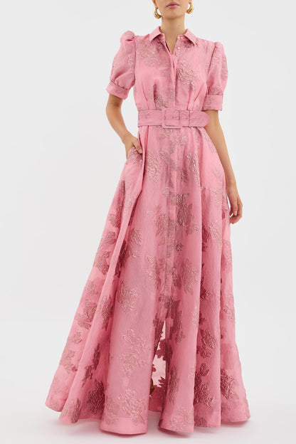 Aria – Vestido Floral con Mangas Abullonadas