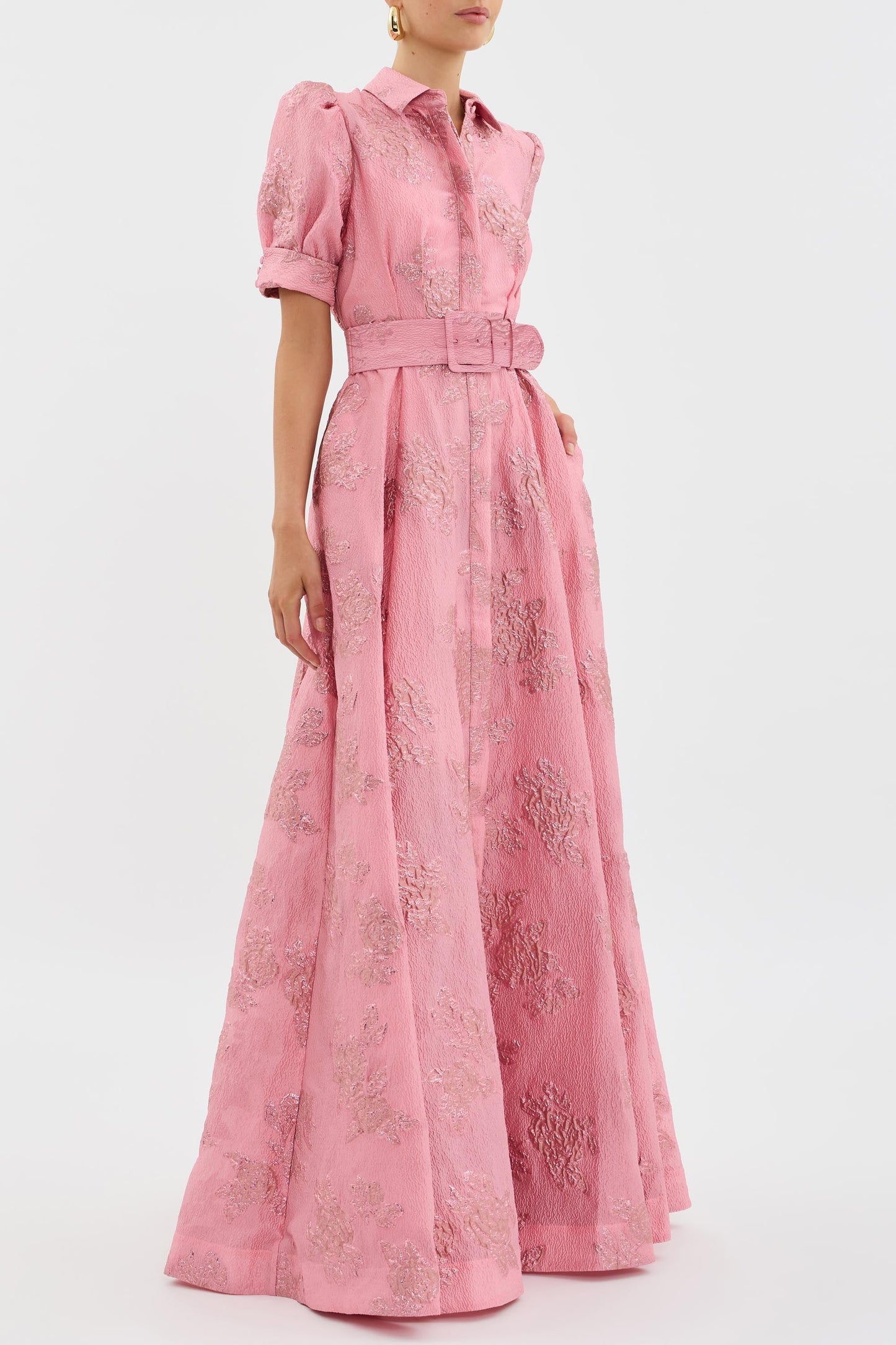 Aria – Vestido Floral con Mangas Abullonadas