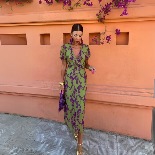 Danielle | Vestido midi con cinturón ajustable