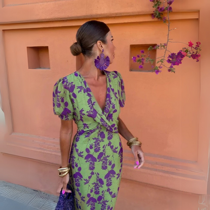 Danielle | Vestido midi con cinturón ajustable