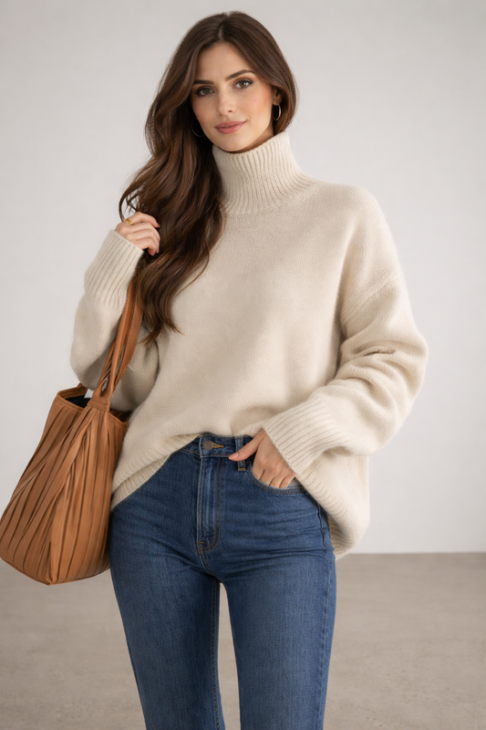 MIA™ | JERSEY DE CUELLO ALTO DE CACHEMIRA