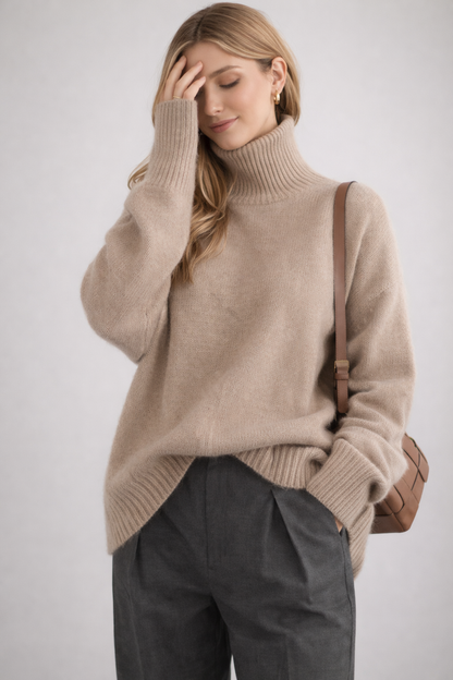 MIA™ | JERSEY DE CUELLO ALTO DE CACHEMIRA