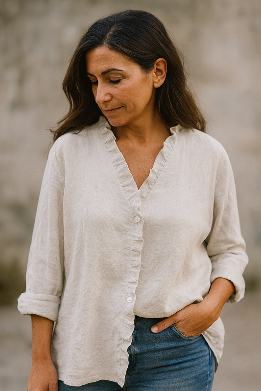 BLUSA DE LINO Y ALGODÓN