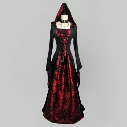 VESTIDO VINTAGE GÓTICO VAMPIRO w.62481