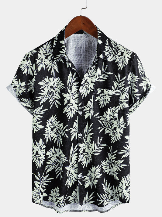 Makani – Camisa hawaiana de hojas para hombre