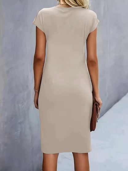 CAMIL – VESTIDO MIDI CON CUELLO REDONDO