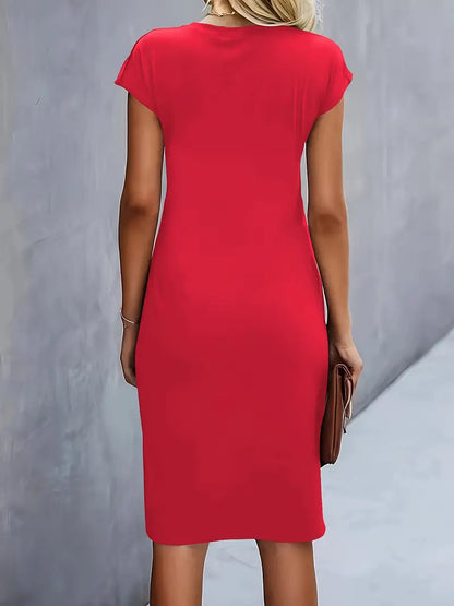CAMIL – VESTIDO MIDI CON CUELLO REDONDO