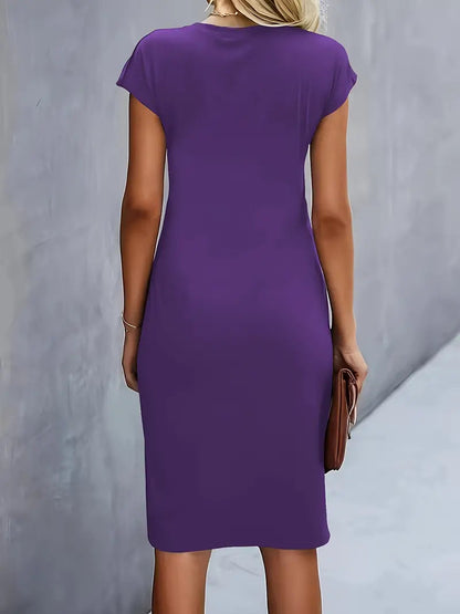CAMIL – VESTIDO MIDI CON CUELLO REDONDO