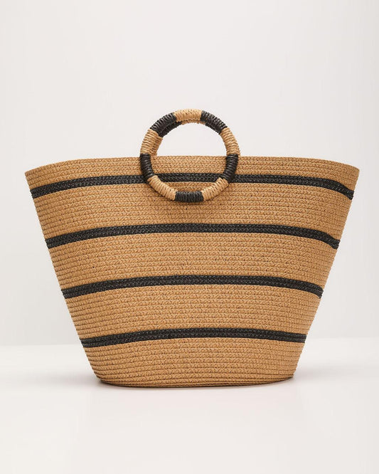 Costa Brisa – Bolso de rayas en rafia