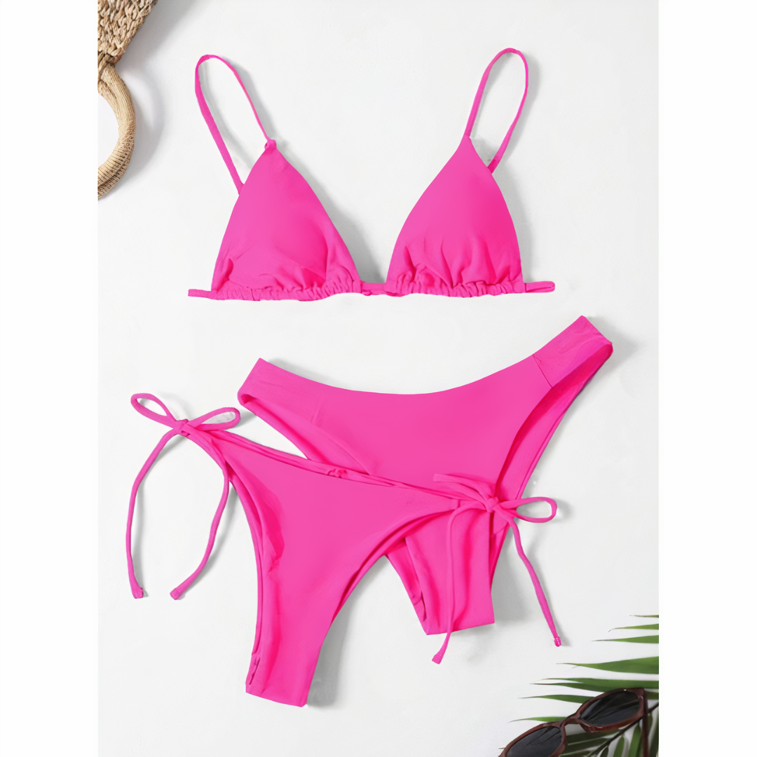 Beach Glow Trio – Bikini de 3 piezas con dos braguitas combinables
