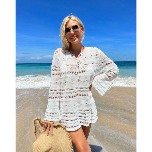 Paradise Breeze – Túnica calada con estilo veraniego