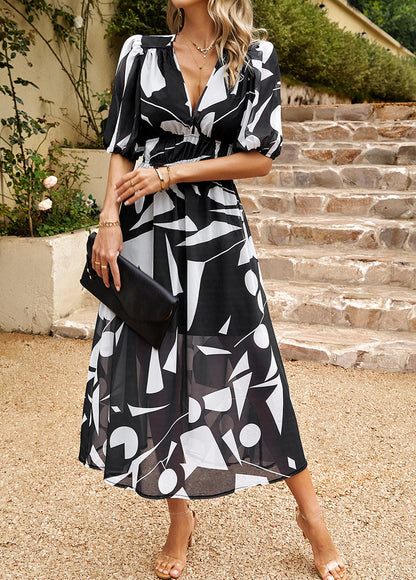 Flore – Vestido Elegante con Estampado Floral para Mujer