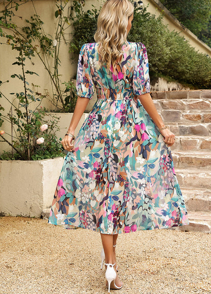 Flore – Vestido Elegante con Estampado Floral para Mujer
