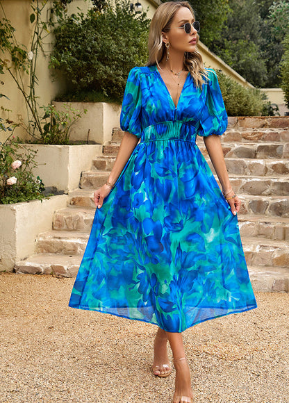 Flore – Vestido Elegante con Estampado Floral para Mujer