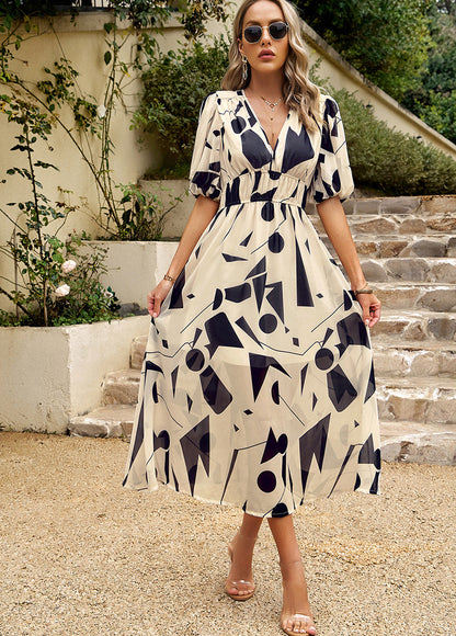 Flore – Vestido Elegante con Estampado Floral para Mujer